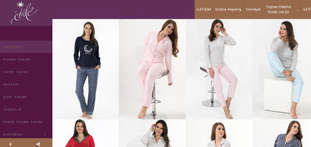 Turkish Sleepwear Brands: Etoile Pajamas